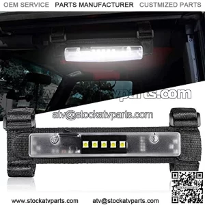 UTV Interior Light Universal Roll Bar Mount LED Light Utility Roll Cage Light Courtesy Light Interior Dome Light for UTV ATV Polaris RZR Can-Am Truck Car Off Road Vehicle