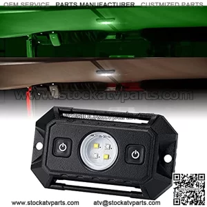 LED Dome Light, LZHOU TECH Car Interior Light Universal Roll Bar Mount LED Light Utility Roll Cage Pod w/ Button UTV Accessories Dome Light for ATV RZR 4x4 Can-Am Polaris Truck-White/Green