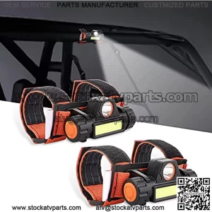 2PCS Universal Roll Bar Mount LED Light, Klutchtech Interior Dome Light Work Light for UTV ATV Polaris RZR Golf Car Truck Off-Road Pickup Boat-Orange