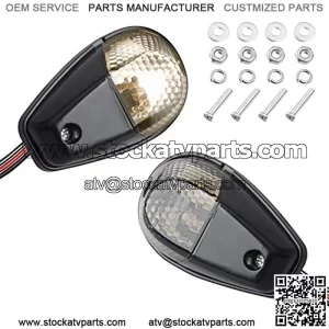 Smoked Flush Mount Turn Signal Blinker Light Compatible with Honda CBR600RR CBR1000RR Suzuki GSXR 600 750 Kawasaki Ninja 300 400 Yamaha YZF R6 R1 Universal for 12V Motorbike