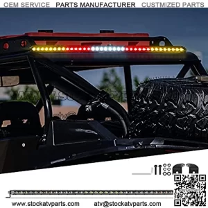 Rear LED Chase Light Bar, Teochew-LED 37 Inch Chase Bar w/Strobe Brake Reverse Turn Signal Light Emergency Light Bar Single Row Light Bar for UTV, Maverick X3, Off Road Vehicles, Side by Sides,5% coup