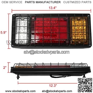 2 Pack Trailer Tail Lights Kit Waterproof Turn Signal Brake Reverse Running Lights LED Tail Light for Truck Boat Trailer UTV UTE RV Camper Pickup 40 LED
