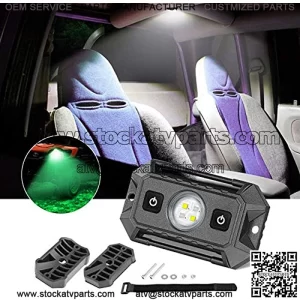 LED Dome Light W/ Switch Universal LED Light Utility Roll Cage Light Car Interior Reading Light LED Rock Lights Interior Dome Light for UTV 4x4 Can-Am Ranger Truck-White/Green