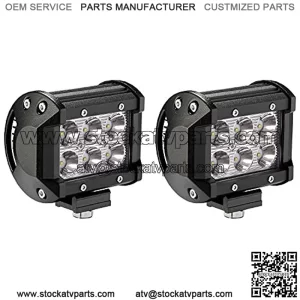 Light LED Light Bar, 2X 18W Waterproof Cree Spot LED Light Bar Work Light, LED Off-Road Lights, Driving Fog Light with Mounting Bracket for Off-Road, Truck, Car, ATV, SUV, Jeeps