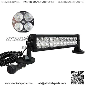 72W Led Light Bar Flood Light Magnetic Work Light Cigarette Lighter Waterproof Driving Light Off Road Light with Rocker Switch Wiring Harness for Ford Boat Light Truck SUV UTE ATV UTV 12V 24V