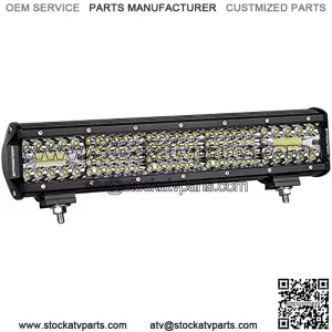 LED Light Bar, 15 Inch 224W Quad Row LED Driving Light Spot Flood Combo Off Road LED Work Light Bar Waterproof Fog Lamp for Truck Pickup ATV UTV SUV Ford Boat