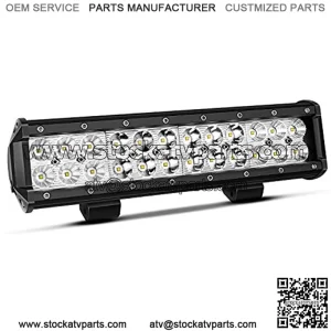 12 Inch LED Light Bar Spot Flood Combo Beam 180W Triple Row Light Bar + 4 Inch 60W Off Road Driving Led Work Lights with Wirings for UTV ATV Truck Boat Waterproof