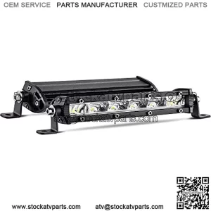 7 Inch Slim LED Light Bar 2PCS 60W Light Bars Spot Flood Combo Beam 6000LM Ultra-Thin Off Road Driving Work Lights for Pickup ATV Truck Roof Bumper