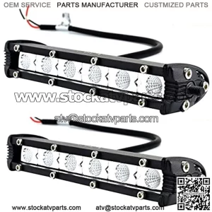 7" Off Road Light Bar Ultra-Slim 18W Cree LED Fog/Driving/Work Flood Light Compatible with Trucks ATV SUV Cars Bumper Rock + Mounting Brackets (2pcs/Set,7 inch 18W)