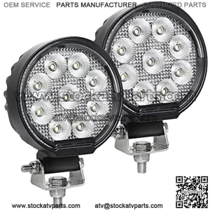 Waterproof LED Pods, 54W 3800LMS 60 Flood Offroad Light with CREE Led Chips, Off Road Lights, Led Work Lights for Truck Trator Jeep ATV UTV Golf cart Boat, 12v/24v (3.5 inch)