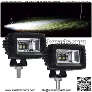 Led Pod Lights, 2Pcs 2.8 Inch 20W Flood Cree Off Road Backup Driving Lights Fog Lamp Rear Bumpers Signal Reverse Light Bars Compatible with Trucks Jeep Motorcycle ATV UTV SUV Tacoma