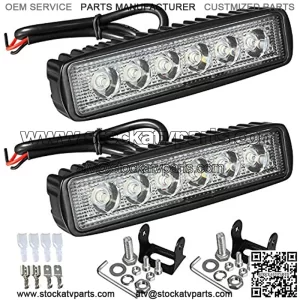 6" LED Light Bar White 36W 6500K Super Bright Spot Work Light Pods Off Road Driving Light Fog Light Boat Light Waterproof SUV ATV 4WD Car Truck Golf Cart 12V 24V IP67 (2pcs)
