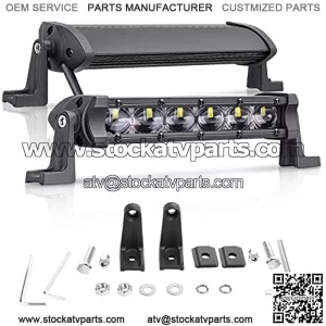 LED Light Bar 6 Inch, Niwaker 2PCS 96W Flood LED Pods Driving Lights Off Road Fog Light for Truck SUV UTV ATV Boat