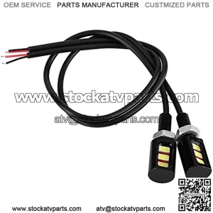 License Plate Light, 2Pcs 12V 3 LED Universal Auto Car Motorcycle License Plate Bolts Light Lamp Waterproof Screw Bolt Lights for Car Truck ATV Bike SUV RV(White)