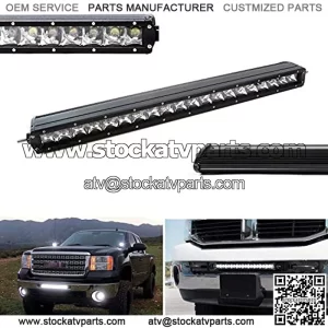 21-Inch 100W CREE Single-Row Slim LED Light Bar Compatible With Jeep Truck Off-Road 4x4 ATV SUV (Spot Beam Pattern)