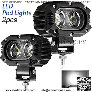 LED Flood Lights Pods 2pcs 4inch 48W Flood Beam Fog Lights for Motorcycle ATV LED Work Light for Truck SUV UTV Boat Tractor Forklift 3 Years After-sale, 914Z-Flood-2pcs