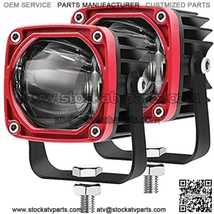 LED Cubes, Adzoon LED Pods 3 Inch 2PCS 20W Amber White Dual Colors Driving Spotlight Square LED Light Bars Work Light Offroad LED Fog Light for Motorcycle E-Bikes Pickup Trucks ATV Boat