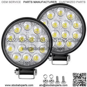 4.5" Led Round Light Bar 140w 14000LM Flood Light Off Road Fog Driving Spot Light Bar for Jeep,SUV,Truck,ATV,Boat,2PCS