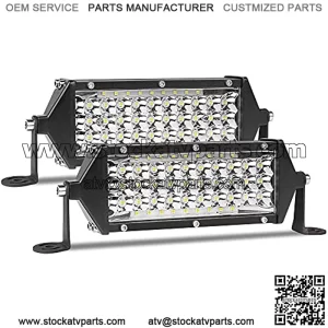 8" LED Light Bar 2PCS, 300W 5-Row Spot & Flood Combo Beam LED Light Pods, IP67 Waterproof Offroad Driving LED Work Light Bar for Truck ATV UTV Pick-up Tractor Boats SUV...