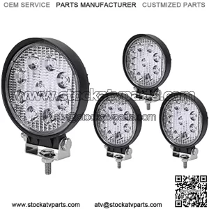 LED LIight Bar 4PCS 4Inch 27W Round LED Work Light LED Pod Lights Spot Beam Off Road Driving Light Fog Light Waterproof Truck Car ATV SUV Boat 4WD ATV 12V, 2 Years Warranty