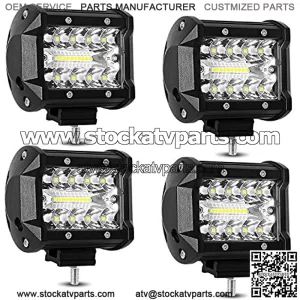 4 LED Pods,LED 4 Inch Light 60W LED Pods 4 Pack ATV Light Bar LED Work Lights Spot Flood Combo Offroad Driving Lights Fog Lamp for Jeep ATV Truck Boat,4PCS (FedEx,UPS)
