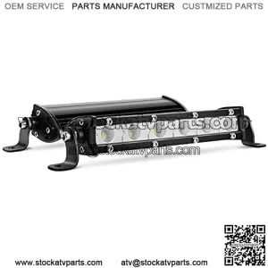 2PCS 7 Inch 18W Ultra-Slim Single Row LED Flood Light Bar Fog Light Dricing Light Work Light for Offroad 4x4 Jeeps Trucks ATV UTV SUV Tacoma Subaru, 2 Years Warranty