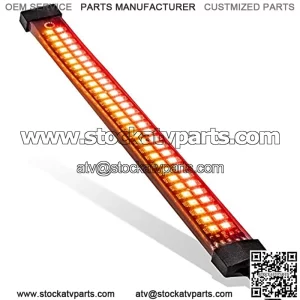 1pc 8" LED Motorcycle Turn Signal & Brake Tail Light Strip [IP68 Waterproof] [Dual Row] [RED Tail & Brake] [AMBER Sequential Turn Signals] Flexible Tail Light Strip for Motorcycle Trailer ATV