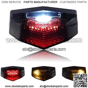 Universal Motorcycle LED Tail Lights, Integrated with Turn Signals ATV Brake Taillights for Honda, Dirt Bike, Street Racing, Harley, Scooter, Kawasaki, Yamaha
