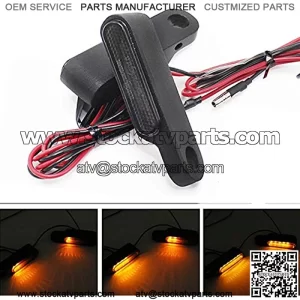 2PCS 12V Universal Motorcycle Mini Flowing LED Turn Signal Indicator Blinker Light Brake Clutch Lever Flasher For Harley Honda Suzuki Kawasaki Yamaha Cafe Racer Cruiser ATV Motocr (Black-2)