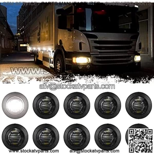 Luces LED redondas de 3/4 pulgadas para marcador lateral, marcador de seal de giro, luz de ojal impermeable para camioneta, remolque, camin, coche, autobs, Wrangler, furgoneta, RV, ATV, UTV, 10 pie
