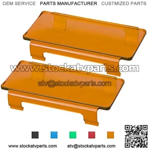 Auto Power Plus Cubierta de Barra de luz LED mbar, 2 Piezas 6 Pulgadas mbar de Doble Fila LED Barra de luz Trasera antiniebla Kits de Cubierta Protectora de Lente para Camiones TodoterATV UTV