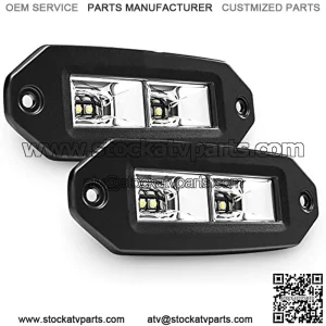 MICTUNING Cpsulas LED de montaje empotrado, 2 piezas de 40 W CREE LED barra de luz de trabajo, luces de conduccin de respaldo todoter, lmpara antiniebla compatible con Jeep Bumper ATV UTV SUV c