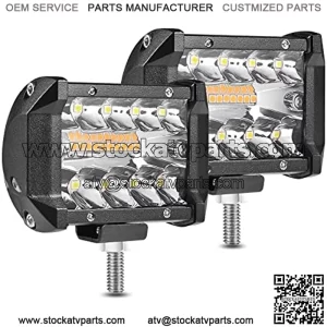 BEAMPLUS+ Barra de Luz LED 2 Piezas 3 Pulgada 60W 6000Lm Luces Combinadas Spot Flood Duallys LED TodoterLuces de Conduccin para Camionetas ATV UTV 4x4 SUV 12-24V LED Light Bar IP68 Impermeable