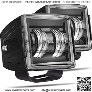 Adzoon - 2 luces LED de 80 W, 3 pulgadas, luces de conduccin todoter, luces antiniebla, luz de trabajo cuadrada LED para camin, coche, SUV, ATV, UTV, motocicleta, 4WD