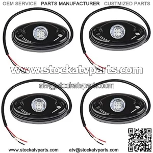 Funien 4 piezas de luces de roca, 4 piezas Rock Lights 4-Pod para Offroad Truck UTV ATV Boat Underbody Light (Azul)