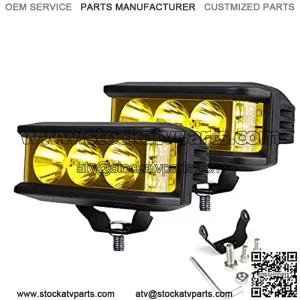 Luces LED para conduccin fuera de carretera, luces antiniebla para disparador lateral de camin, barra de luz LED, haz combinado de inundacin de punto de una sola fila, se aplica a ATV, UTV, SUV, ca