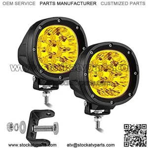 2 unidades de luces LED antiniebla de conduccin LED de 4 pulgadas, 90 W, barra de luz LED redonda todoterpara camiones, camionetas, SUV, ATV, UTV 4x4 Wrangler