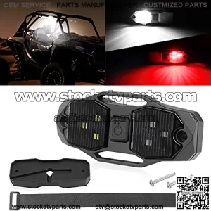 OFFROADTOWN Luz LED UTV de cpula con interruptor DC12V-30V para techo de coche, luces universales de barra enrollable, luz de mapa de cortesa, luz de maletero para UTV, ATV, RZR, Polaris todoter