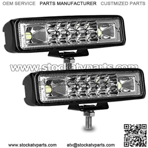 - Barra de luz LED de 6 pulgadas, delgada, 60 W, 10000 lm, 12 V/24 V, luz antiniebla de conduccin, impermeable, combo de luces de inundacin para camiones, todoter, ATV, UTV, carrito de golf, rem