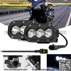 - Foco de conduccin auxiliar LED de 10 cm para motocicleta, 60 W, 6,000 K, luz todoter, 6,000 lm, luz de trabajo antiniebla LED para motocicleta, camin, cross, SUV, UTV, ATV, tractor, 2 unidades