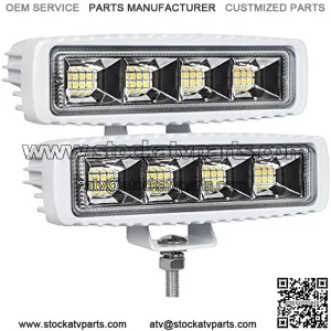 Waterproof Led Boat Lights, 2 pc 72W Deck/Dock Marine Lights 4000LMS 120Flood Light, 6.3inch, 12/24 V Led Light Bar