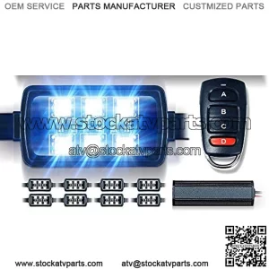 8 pcs Motorcycle RGB LED Strip Lights , Multi-Color Neon w/Smart Remote Controller| Compatible with Carts Trikes Cruiser Scooter ATVs UTVs