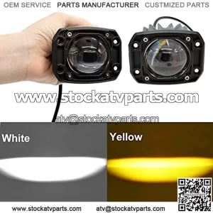 2pcs 3 Inch LED Cubes Pod Lights Off Road Driving Lights Spot Bars Fog Lamps Square Lens 8D LED Work Light Flush Mount For Truck Car SUV ATV UTV Boat Motorcycle