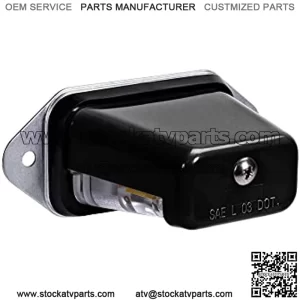 LED License Plate Light for Trailer [Surface Mount] [DOT FMVSS 108] [SAE L] [Black-Finish] [Waterproof] [12V DC] License Tag Lights for UTV ATV Trailer Truck RV Boat