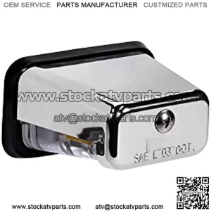 LED License Plate Trailer Light [Stud Mount] [DOT FMVSS 108] [SAE L] [Chrome-Finish] [Waterproof] [12V DC] License Tag Lights for UTV ATV Trailer Truck RV Boat