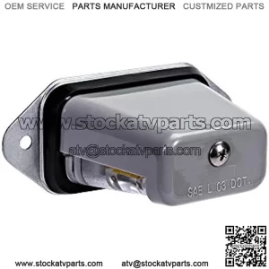 LED License Plate Trailer Light [Surface Mount] [DOT FMVSS 108] [SAE L] [Gray-Finish] [Waterproof] [12V DC] License Tag Lights for UTV ATV Trailer Truck RV Boat