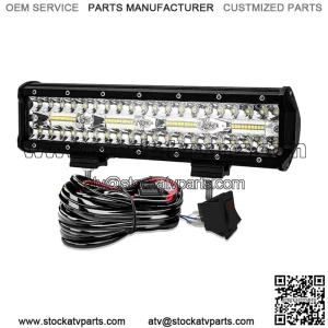 12/14" 240W Front Bumper LED Light Bar Combo Driving For Club Car EZGO Golf Cart