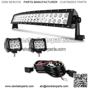 20" 22inch Bumper Led Light Bar + Wiring Kit For Club Car EZGO Yamaha Golf Cart
