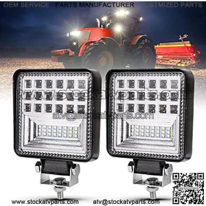 4 Inch LED Light Pods,2 Pcs Square Tractor Work Lights Spot Flood Driving Small Light Bar for Truck Equipment Vehicle Pickup UTV ATV Golf Cart