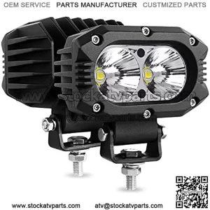 LED pods light 2PCS 4 Inch 80W Flood Light Bars Single Row 8000LM Off Road Driving Fog Light for Truck SUV Boat